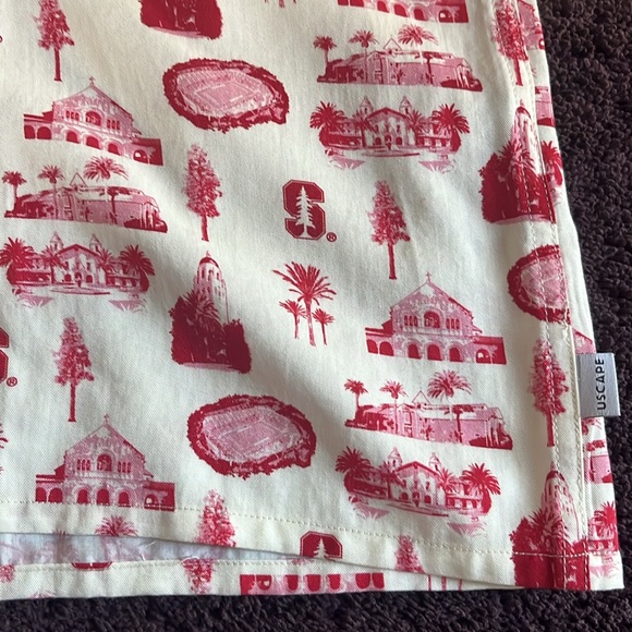 USCAPE X Mayor Stanford University button up shirt screen print short sleeves XL - Picture 9 of 11